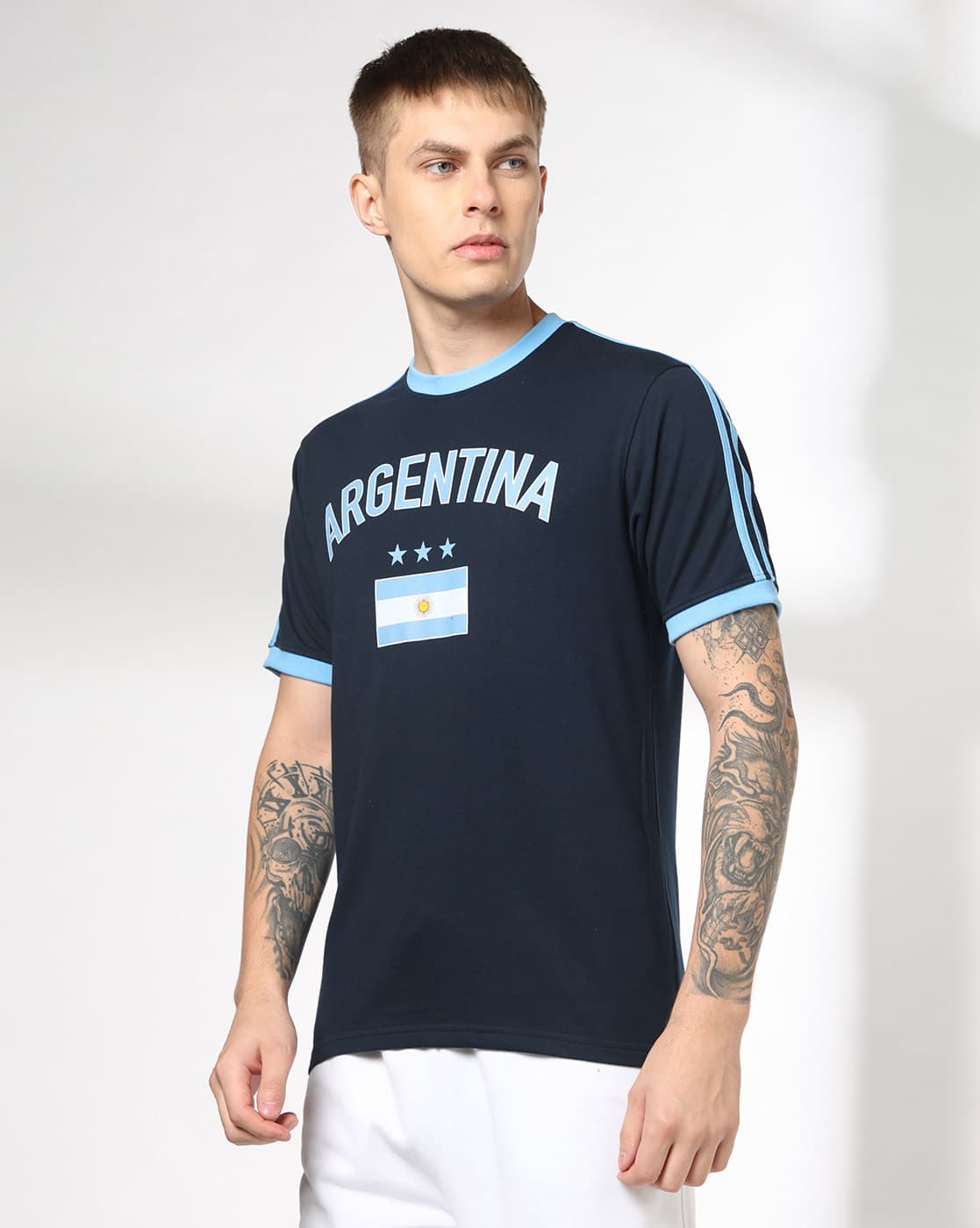 Men Argentina Football Regular Fit Crew-Neck T-Shirt