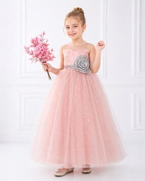 toy balloon kids Girls Applique Gown Dress-picture-12