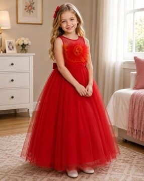 toy balloon kids Girls Applique Gown Dress-picture-21