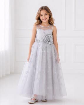 Girls Applique Gown Dress-image-45