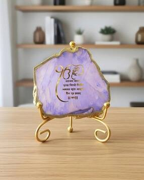 homearte india Agate Startng of Mool Mantra Showpiece wih Metal Stand -picture-34