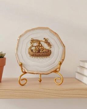 homearte india Agate Radha Krishna Showpiece with Metal Stand-picture-21