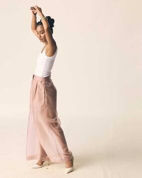 unrush Women High-Rise Relaxed-Fit Pants-picture-42