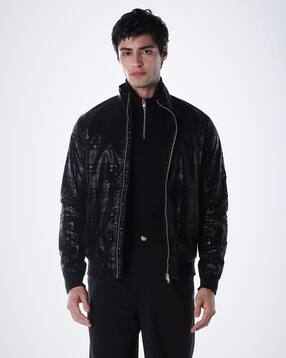 jack & jones Men Checked Regular Fit Zip-Front Jacket-picture-13