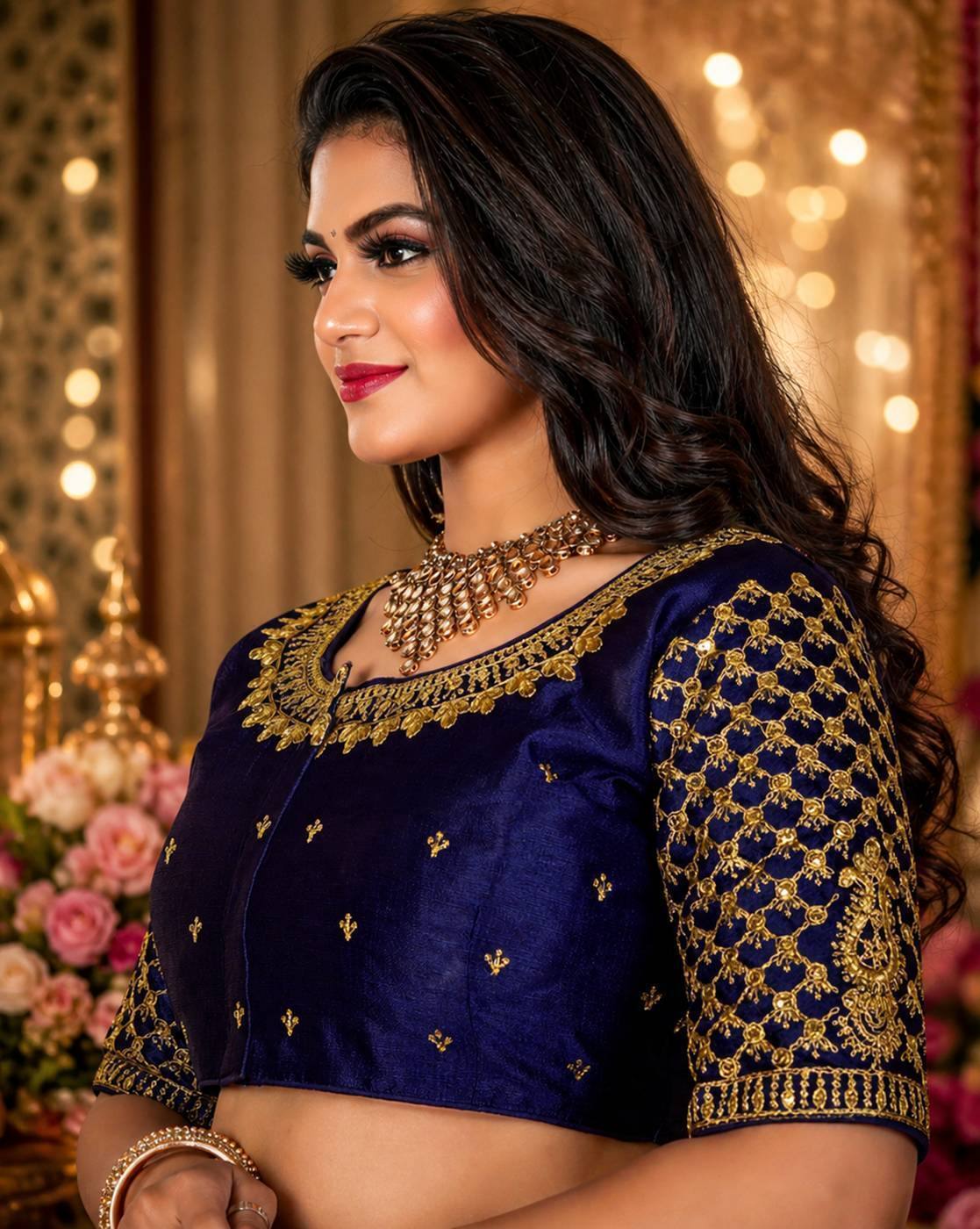 Buy JAY PAL Embroidered Front-Open Blouse Online | Ajio.com