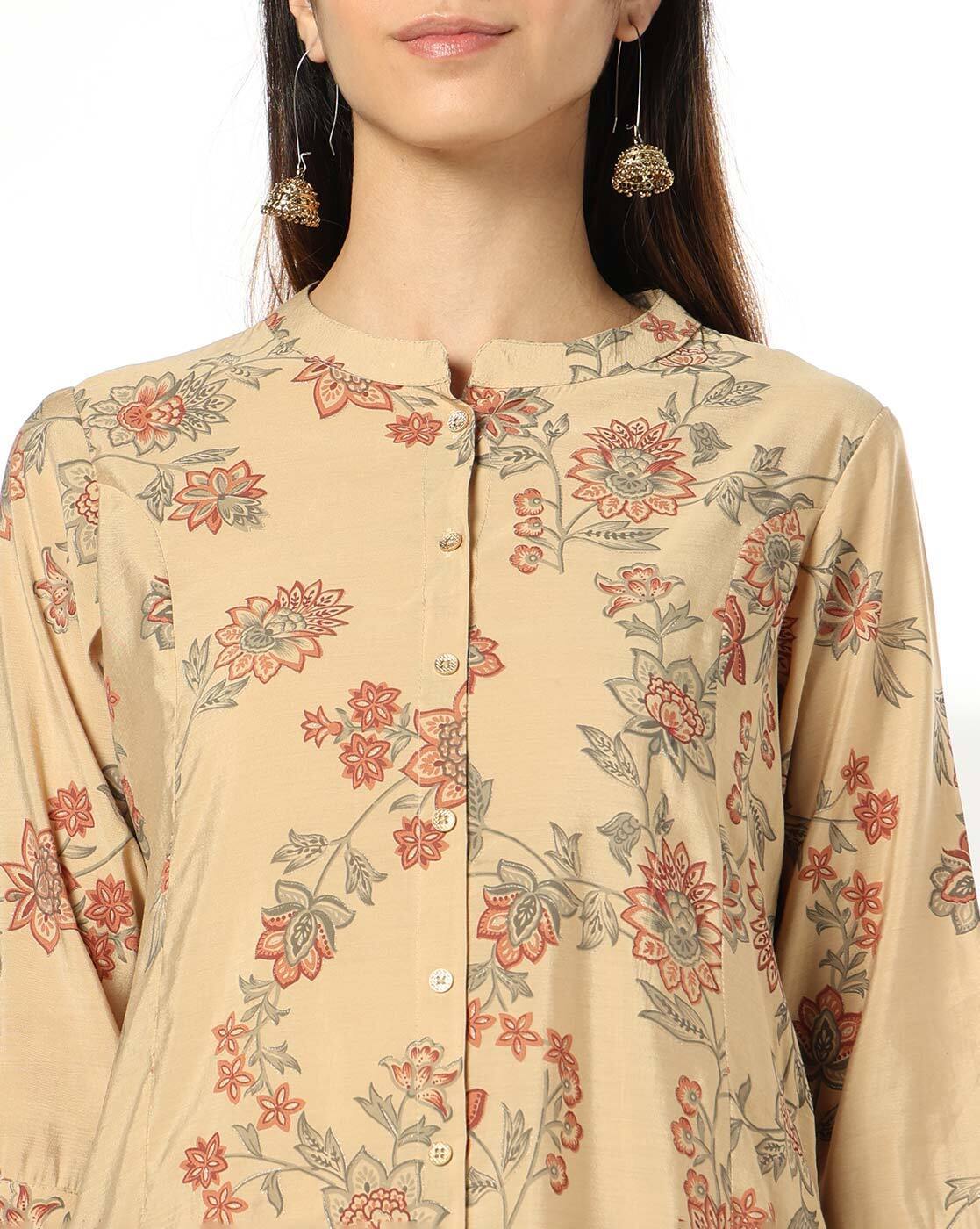 A LINE KURTA, BEIGE, XL