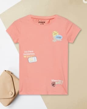 max Typographic Print Regular Fit Round-Neck T-Shirt -picture-12