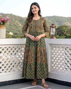 Floral Print Tiered Dress-image-34