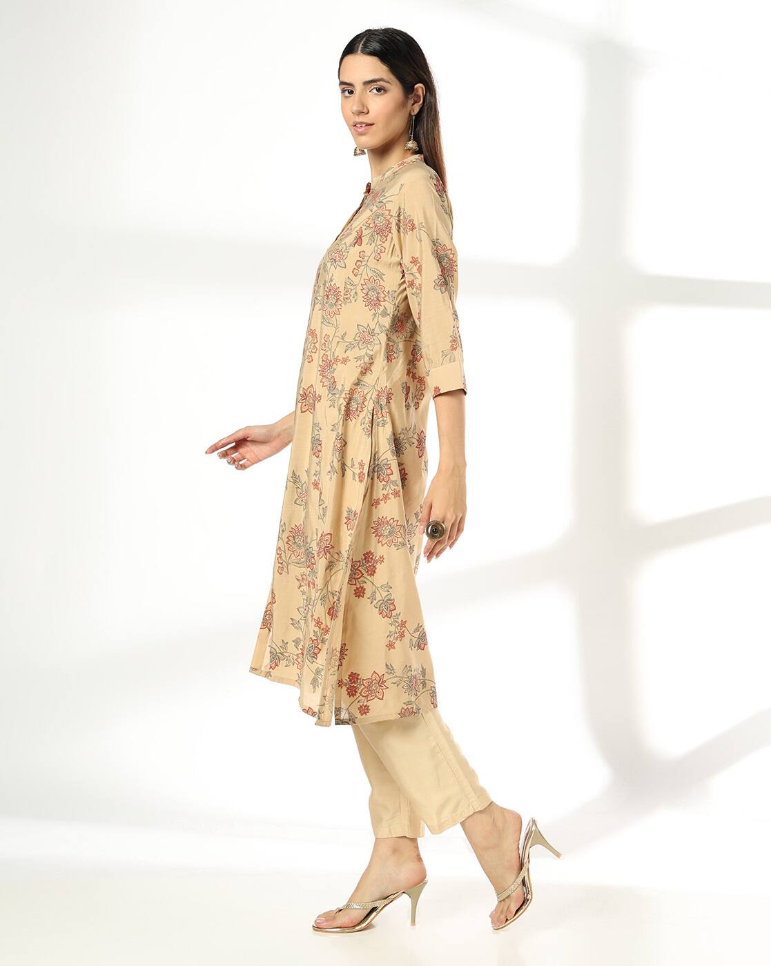A LINE KURTA, BEIGE, XL