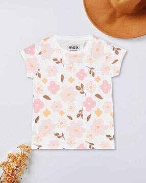 max Floral Print Regular Fit Round-Neck T-Shirt-picture-43
