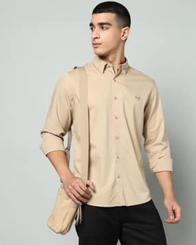 spykar Men Spread-Collar Slim Fit Cotton Shirt-picture-36