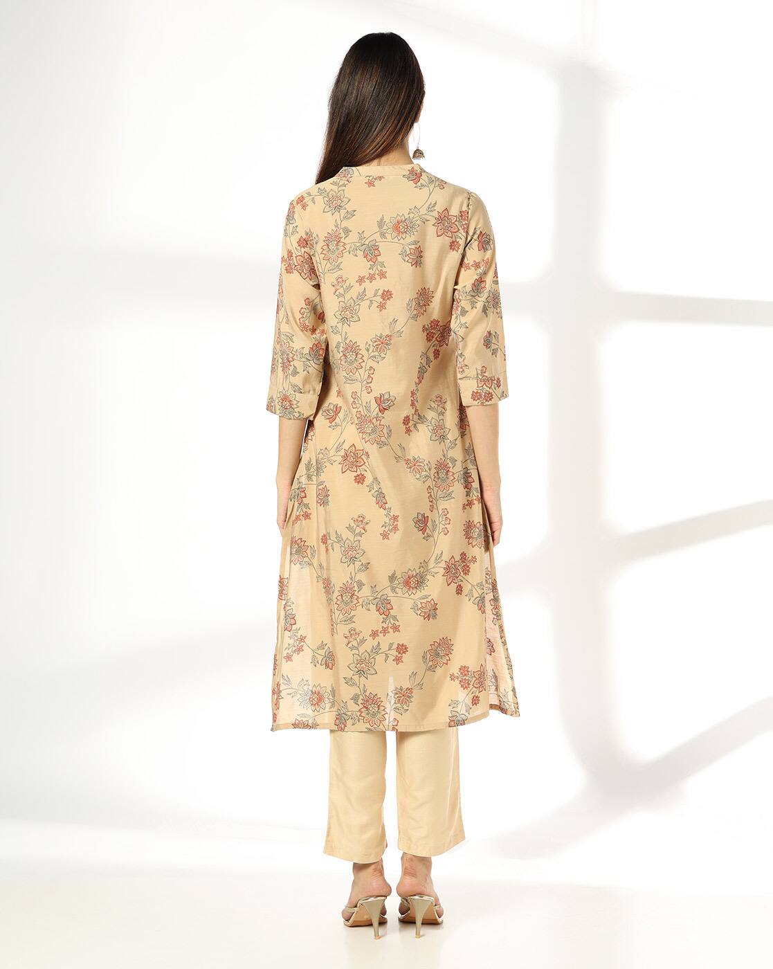 A LINE KURTA, BEIGE, XL