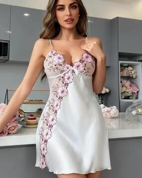Floral Print Strappy Babydoll-image-40