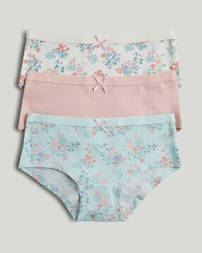 mothercare Printed Mid-Rise Hipsters - Pack of 3-picture-16