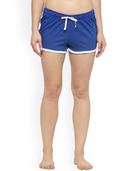 KOTTY Hig-Rise Knit Shorts with Drawstring Waist