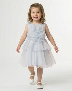 mothercare Girls Big Flower Detail Sleeveless Dress-picture-12