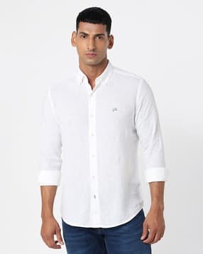 spykar Men Spread-Collar Slim Fit Cotton Shirt-picture-14