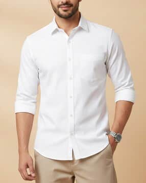 Men Regular Fit Shirt with Patch Pocket-image-18