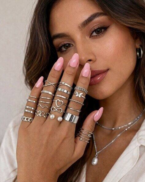 SUGARFRILL Women Set of 22 Stylish Finger Rings