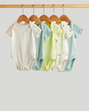 mothercare Printed Short Sleeves Bodysuits - Pack of 5-picture-43