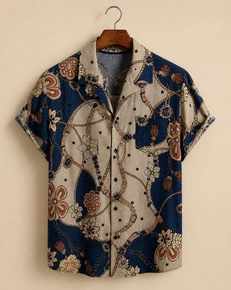 Buda Jeans Co Men Floral Print Regular Fit Shirt