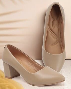 denill Women Pointed-Toe Chunky Heeled Shoes-picture-19