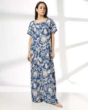 rio Women Floral Print Square-Neck Nightie-picture-17