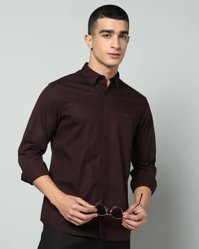 spykar Men Spread-Collar Slim Fit Cotton Shirt-picture-30