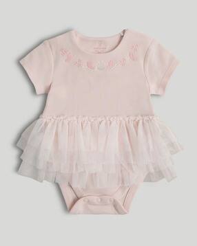 mothercare Embroidered Short Sleeves Bodysuit-picture-48