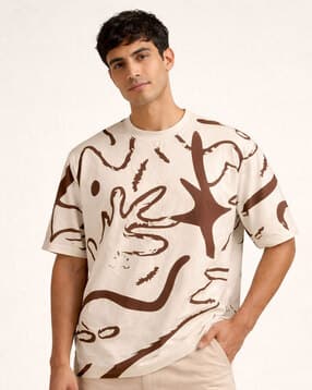 crazybee x ag Men Printed Relaxed Fit Crew-Neck T-Shirt-picture-11