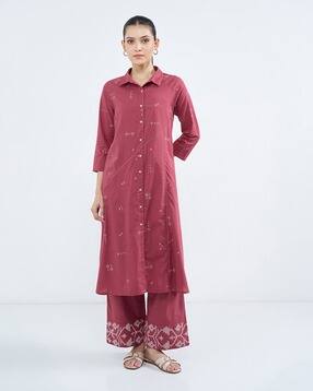 Women Geometric Print A-Line Kurta -image-27