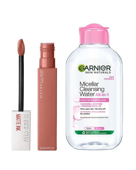 Maybelline New York Matte Ink Lipstick 65 Seductress Garnier Micellar Cleansing Water Combo