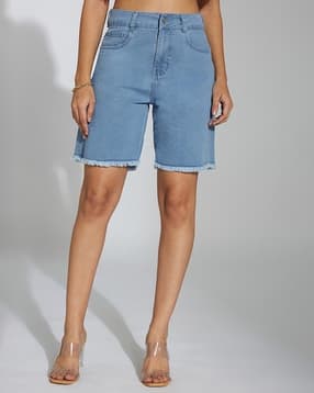 miss chase Mid-Rise Denim Shorts-picture-18