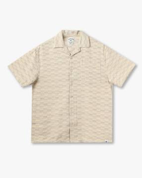 lee cooper Boys Striped Oversized Shirt with Patch Pocket-picture-44