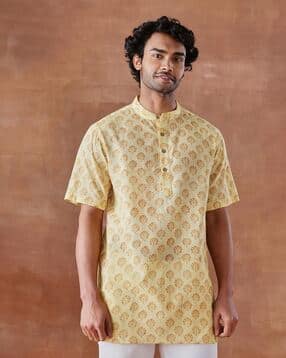 fabindia Men Printed Relaxed Fit Kurta-picture-10