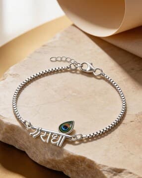 touch925 Unisex Sterling Silver Radha Flute Bracelet-picture-29