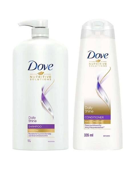 DOVE Daily Shine Shampoo Dryness Care Conditioner