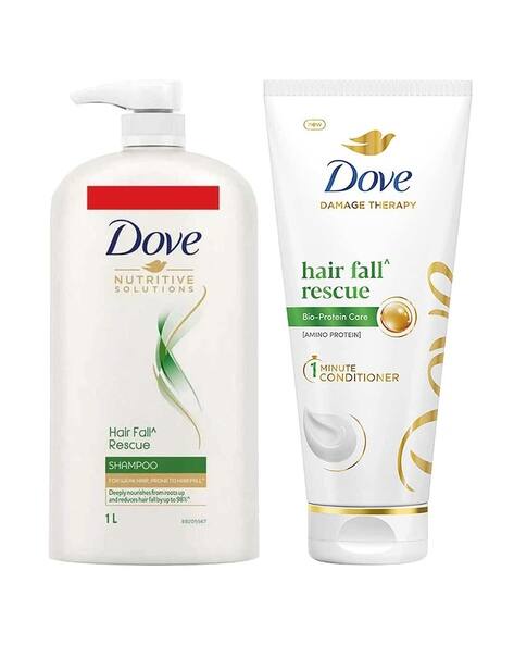 DOVE Hair Fall Rescue Shampoo Daily Shine Conditioner Combo