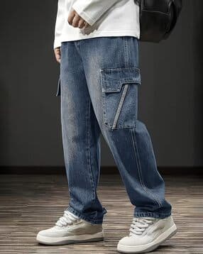 buda jeans co Men Lightly Washed Baggy Jeans-picture-10