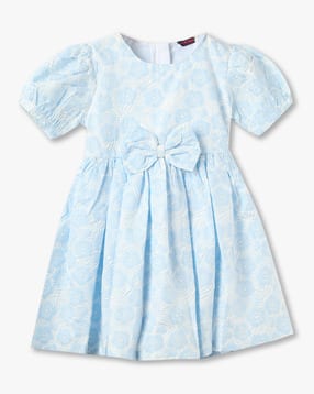 kg frendz Girls Floral Print Fit & Flare Dress-picture-12