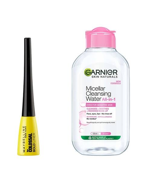 Maybelline New York Colossal Bold Eyeliner Black with Garnier Micellar Cleansing Water Combo