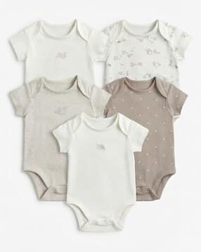 mothercare Pack of 5 Cotton Bodysuits-picture-30