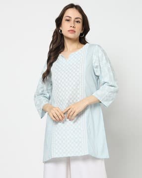 Women Embroidered A-Line Kurti-image-29