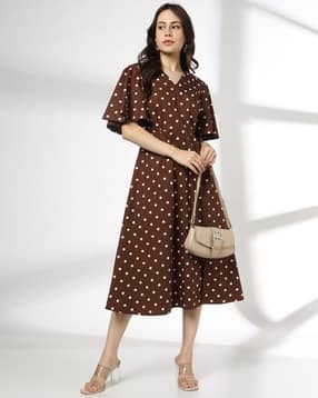 Women Polka-Dot A-Line Dress-image-4
