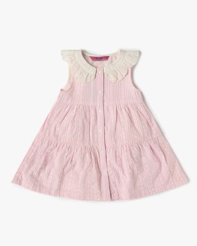inf frendz Girls Striped Tiered Dress-picture-31