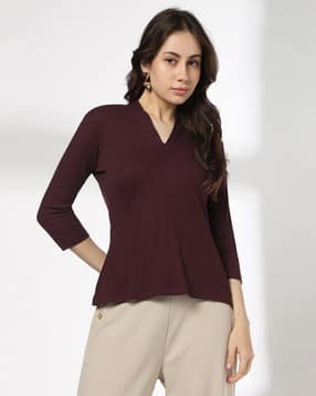 fig Women Regular Fit V-Neck Top-picture-14