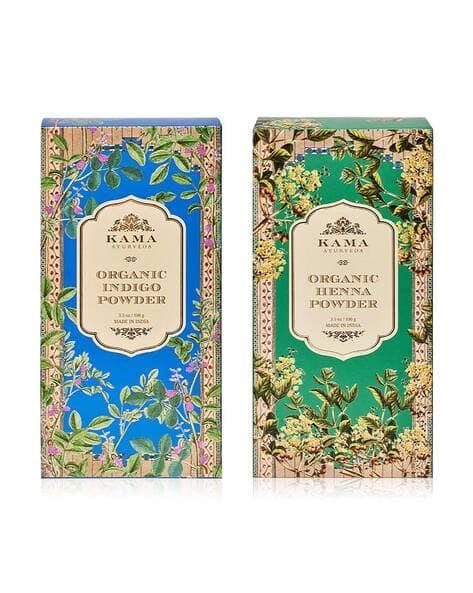 KAMA AYURVEDA Organic Hair Colour Combo with Henna & Indigo