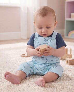 Boys Bodysuit & Printed Bibshort Set-image-43