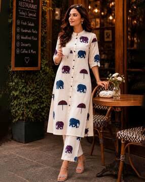 texstile Women Printed Cotton Kurta Set-picture-28