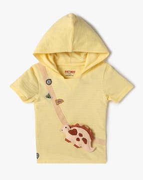 inf frendz Boys Patch-Work Tailored Fit Hooded T-Shirt-picture-23